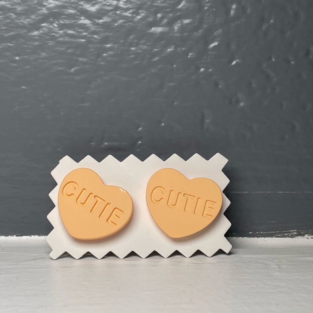 Valentine’s Conversation Heart Stud Earrings